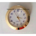 Promotional Analog Quartz Small Metal Insert Clock Golden Mini Clocks